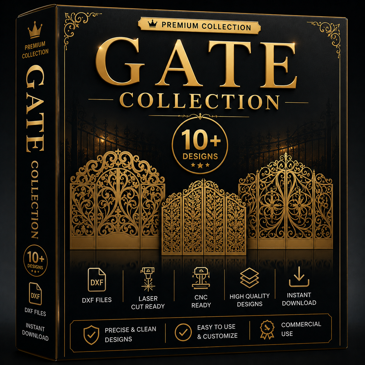GATE COLLECTION 10+ DESIGNS  | DXF FILE