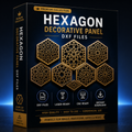HEXAGON DECORATIVE PANEL DXF FILES 50+
